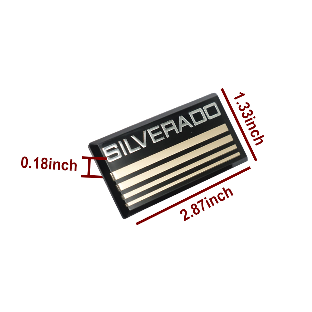 2pcs 1988-1998 Silverado Acrylic Cab Roof Side Pillar Plate Badge Gold Chevrolet
