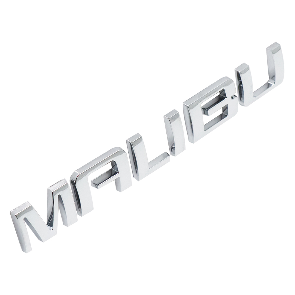 1PC Malibu Plastic Door Side Letter Gloss Chrome Chevrolet 23362182 22842005