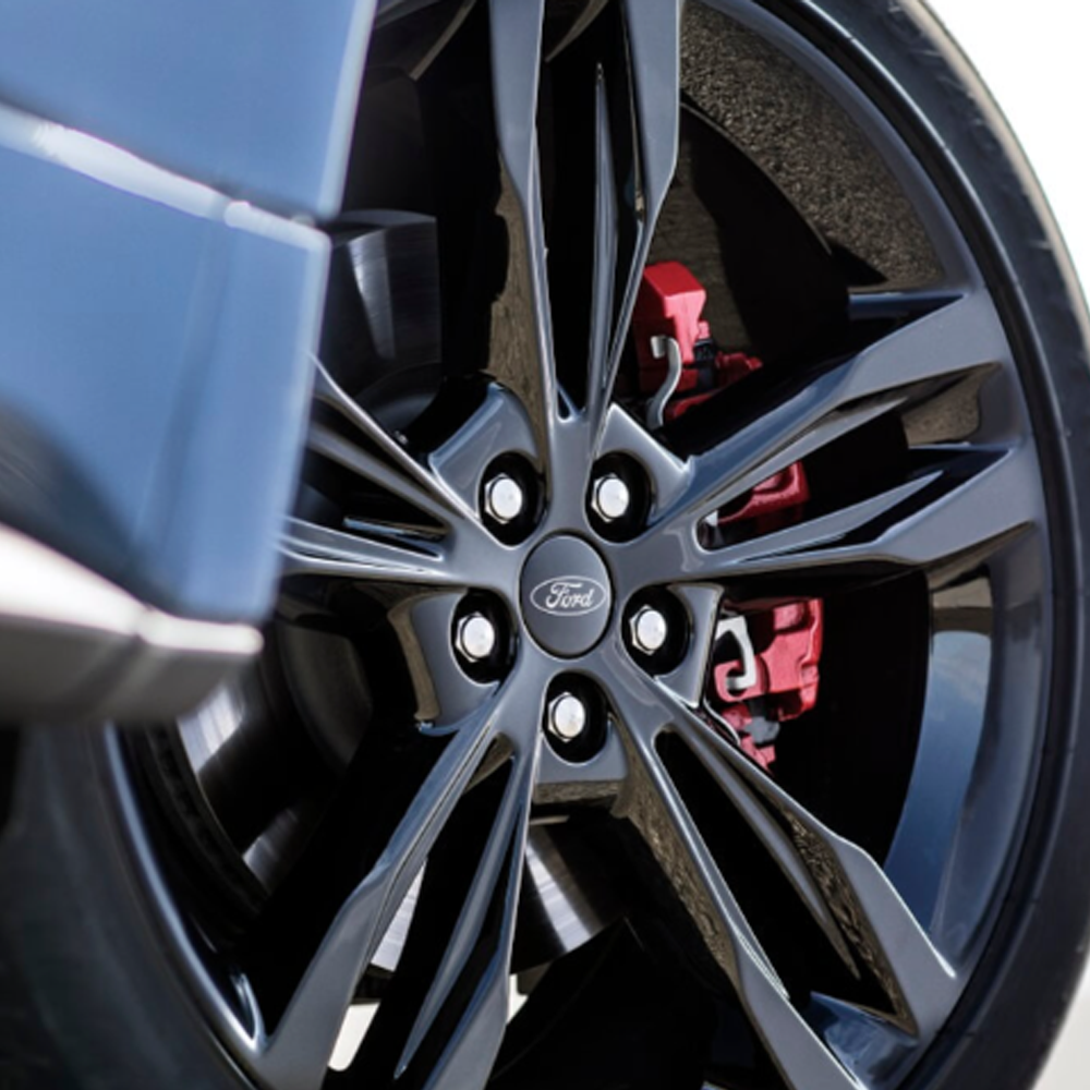 4PCS Ford Wheel Center Hub Cover Caps 54mm Rim Emblem Black Chrome Ford FL3Z-1130-L