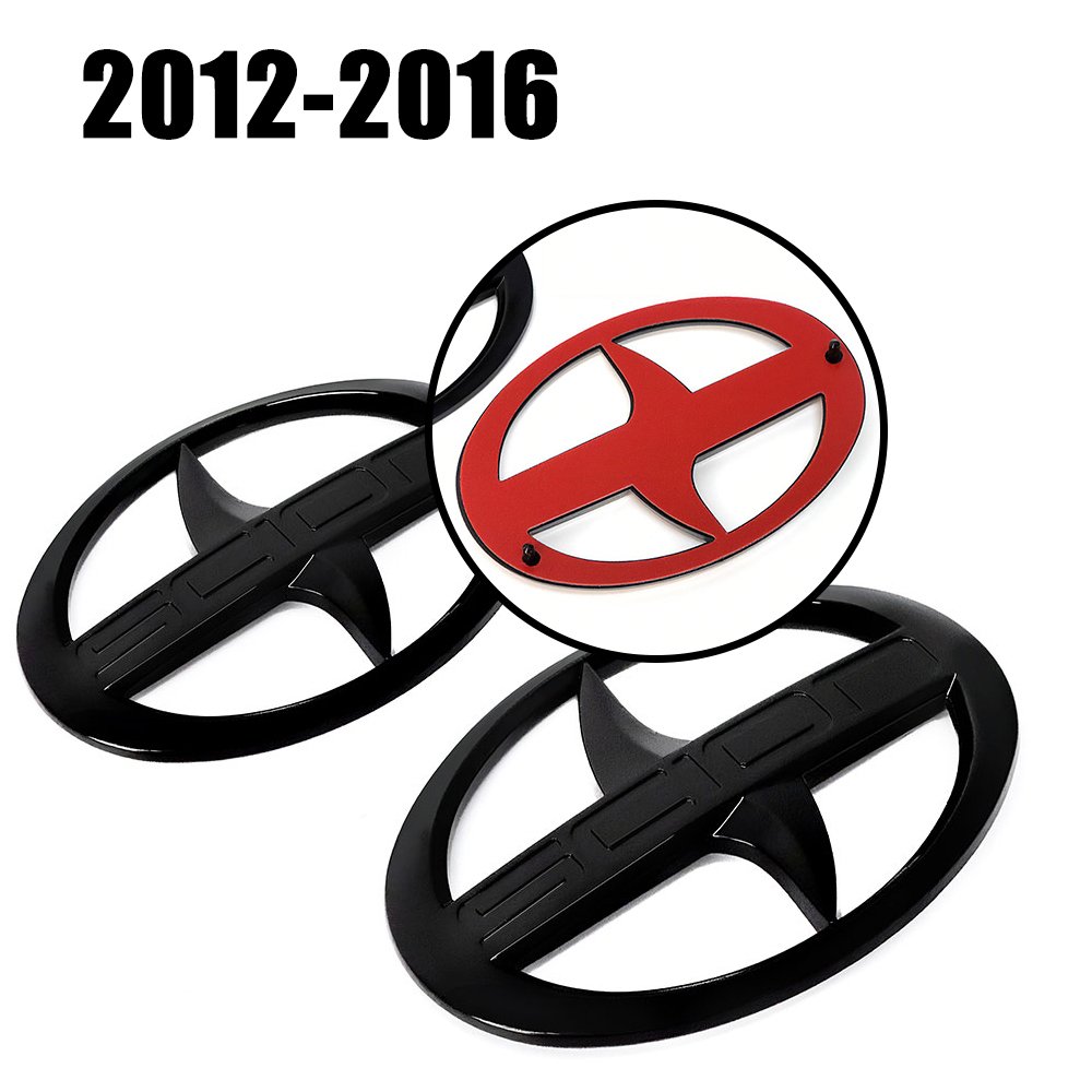 2pcs 2012-2016 FRS FR-S Front & Rear Badge Nameplate Emblem Gloss Black Toyota