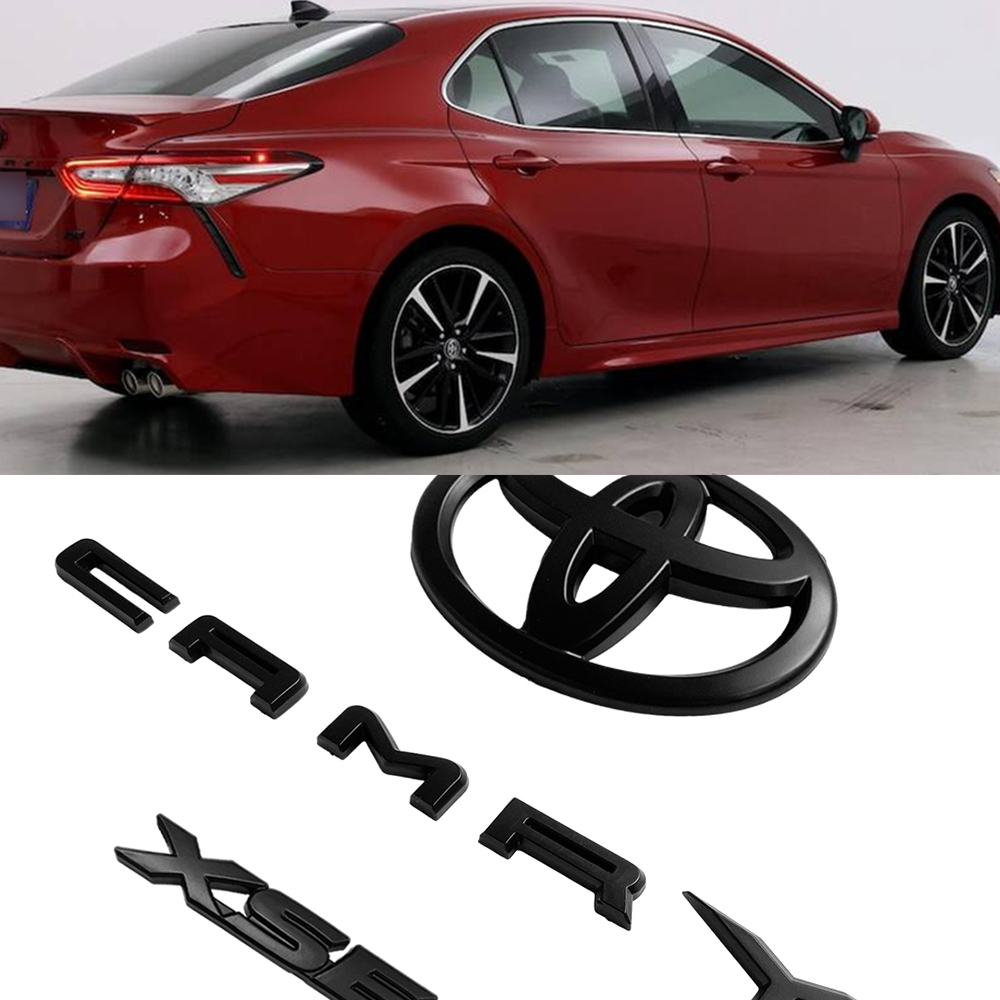 3PCS 2018-2024 CAMRY XSE Emblem Overlay Matte Black Rear Cover Toyota 