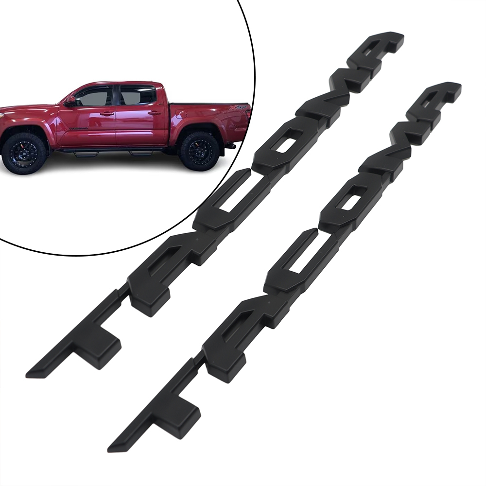 1 Set 2016-2023 Tacoma Left Right Door Tailgate Emblems Logo Gloss Silver Badges Toyota