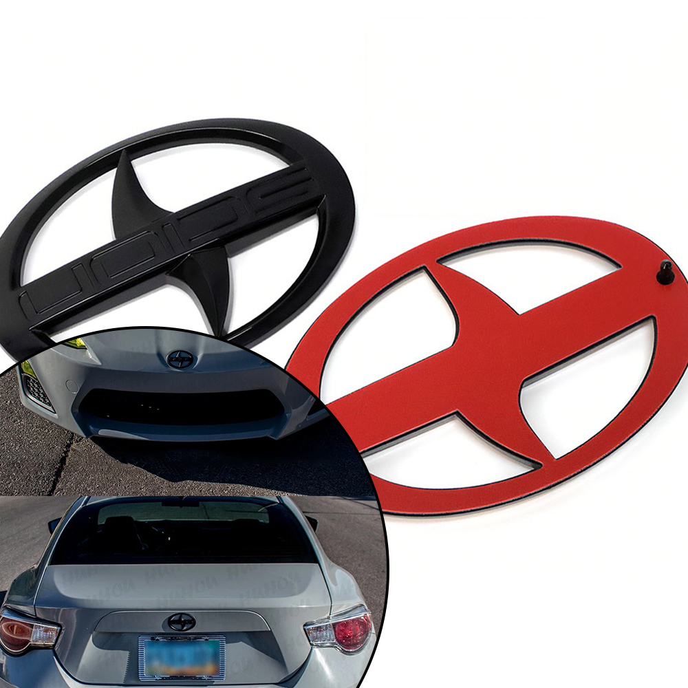 2pcs 2012-2016 FRS FR-S Front & Rear Badge Nameplate Emblem Gloss Black Toyota