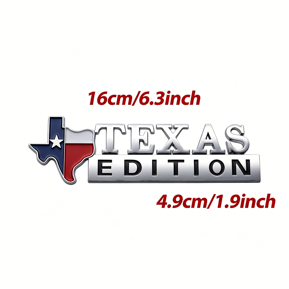2Pcs Silverado ABS Plastic Texas Edition Badge Fender Side Door Silver Chevrolet
