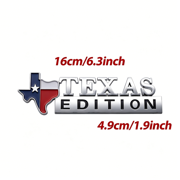 2Pcs Silverado ABS Plastic Texas Edition Badge Fender Side Door Silver Chevrolet