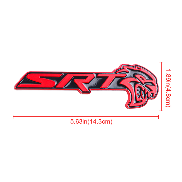 2018-2026 Charger Durango Hellcat SRT Metal Front Grille Badge Red Black Dodge Decal Nameplate