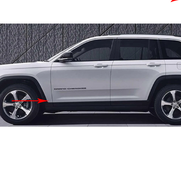 1Pc 2017-2021 Grand Cherokee Plastic Letters Chrome Black Left Right Jeep