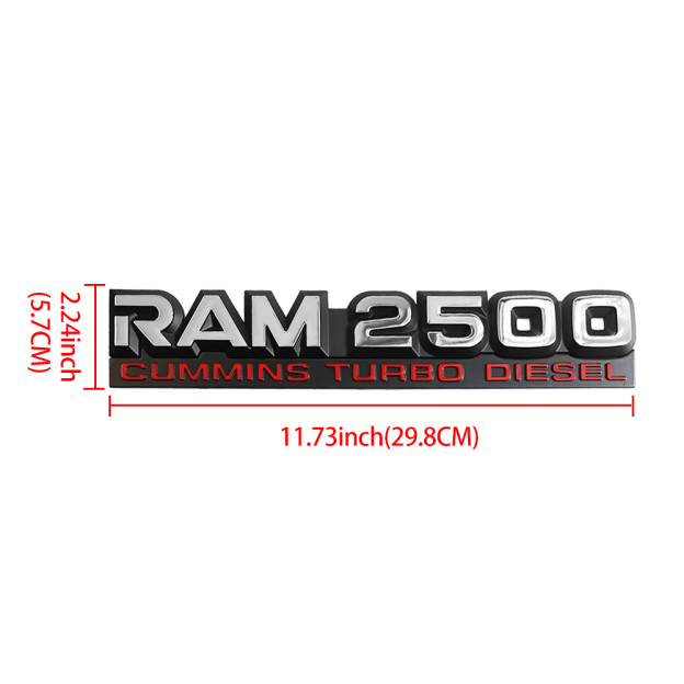2PCS For 1994-2002 RAM 2500 ABS Cummins Turbo Diesel Door Fender Side Badge Nameplate 55295313AB