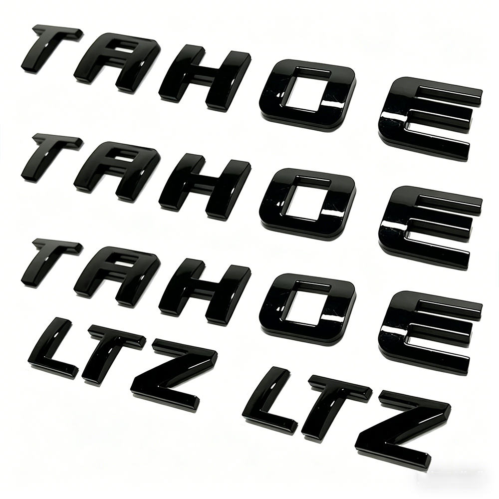 5Pcs 2007-2020 Tahoe LTZ ABS Plastics Letter Gloss Black Chevrolet 