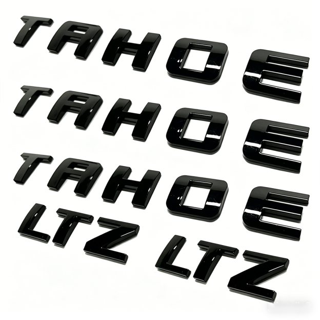 5Pcs 2007-2020 Tahoe LTZ ABS Plastics Letter Gloss Black Chevrolet 