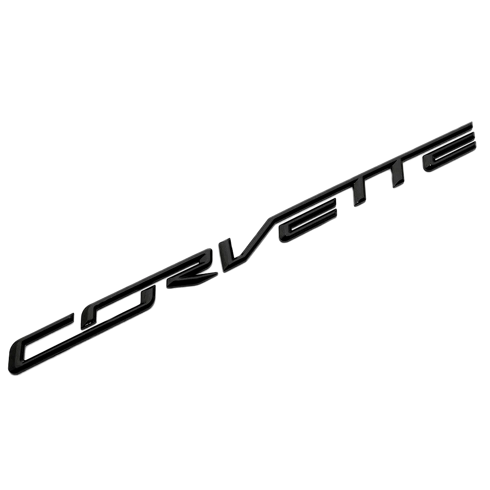 1PC 2014-2019 Corvette C7 R Z06 Plastic Rear Bumper 3D Letters Black Chevrolet 23465587