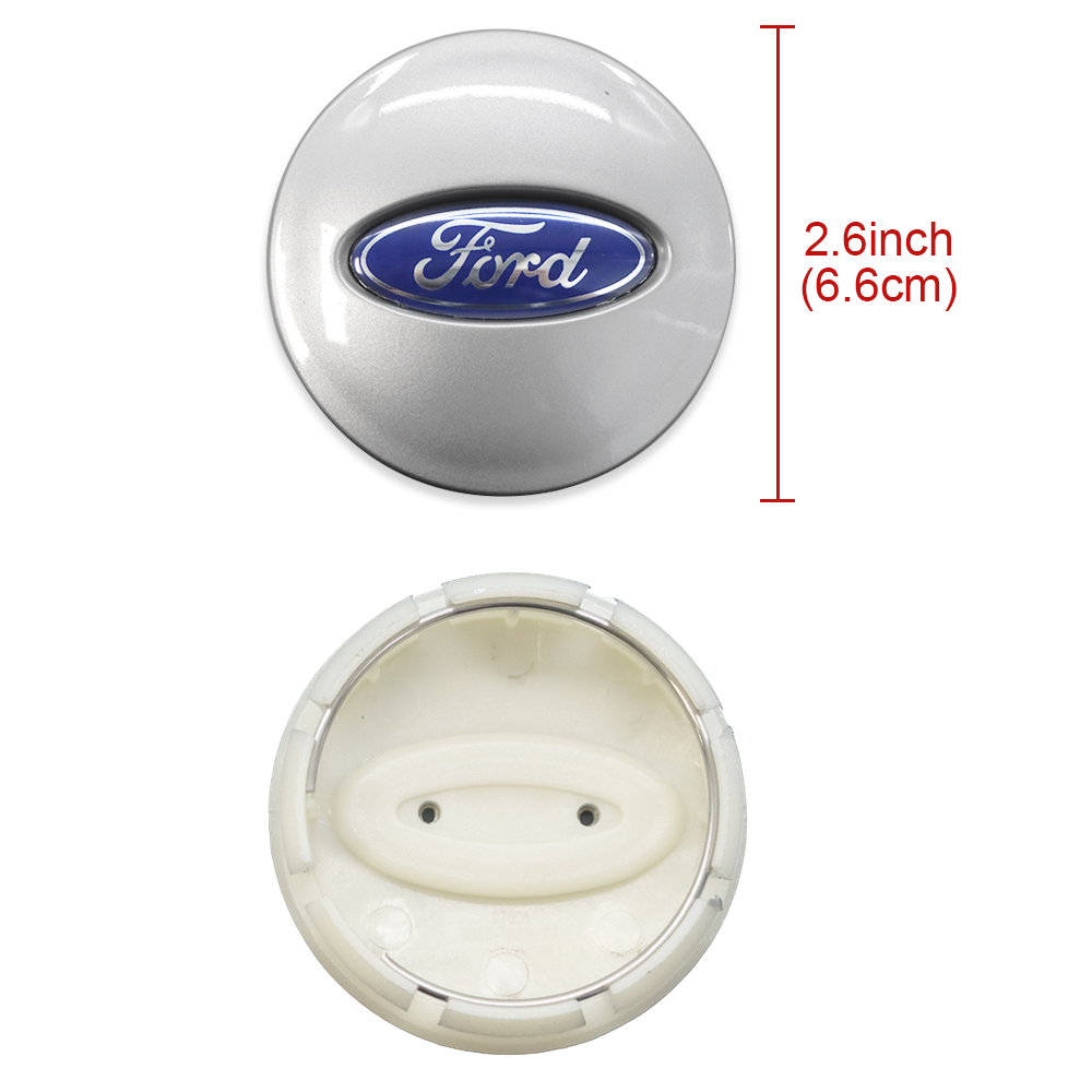 4pcs Ford Flex Ranger Taurus Explorer Metal ABS Wheel Center Caps 66mm Chrome Blue Ford 6F2Z1130B