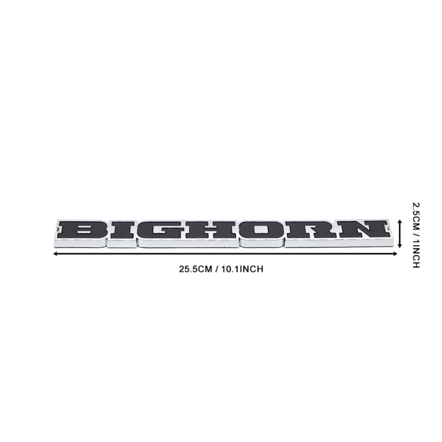 2019-2026 Ram 1500 ABS BIGHORN Tailgate Badge Black Chrome Dodge Rear Trunk Decal Nameplate