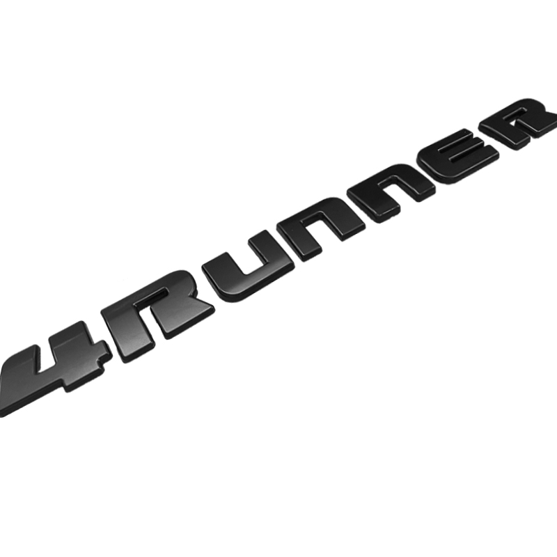1PC 2010-2024 4RUNNER ABS 3D Tailgate Rear Blackout Letter Overlay Matte Black Toyota