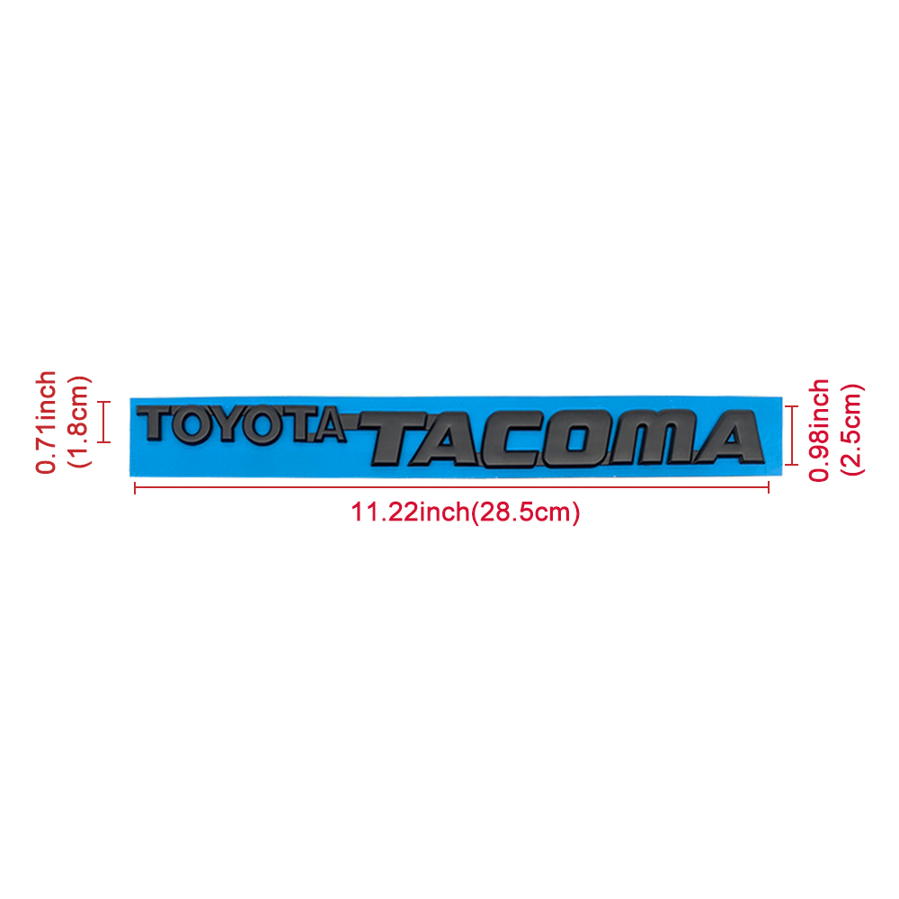 2PCS 1995-2004 Tacoma Door Fender Side Emblem Matte Black Nameplates Toyota