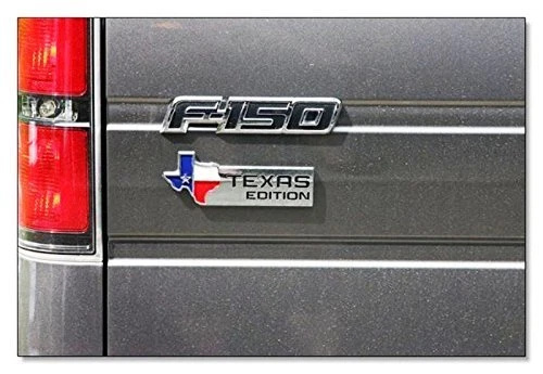 2Pcs Universal Plastic Texas Edition Door Fender Side Rear 3D Badge Silver Chevrolet