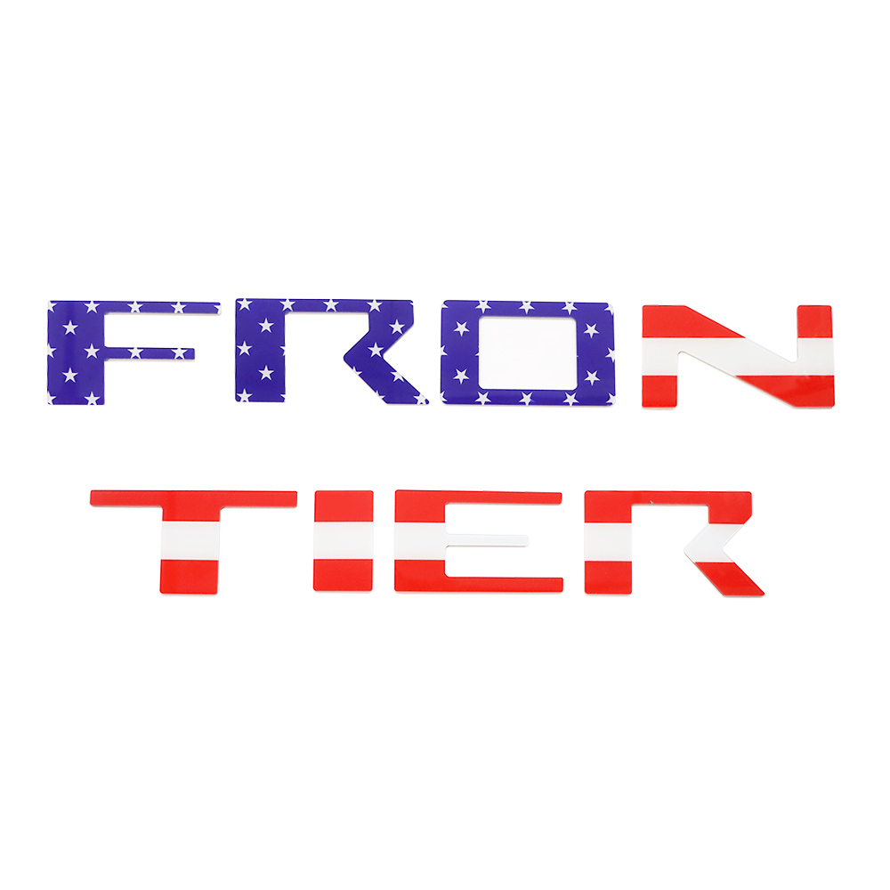 2022-2026 Frontier Acrylic Tailgate Insert Letters Blue Red USA Flag Nissan T99G8-9BU1B
