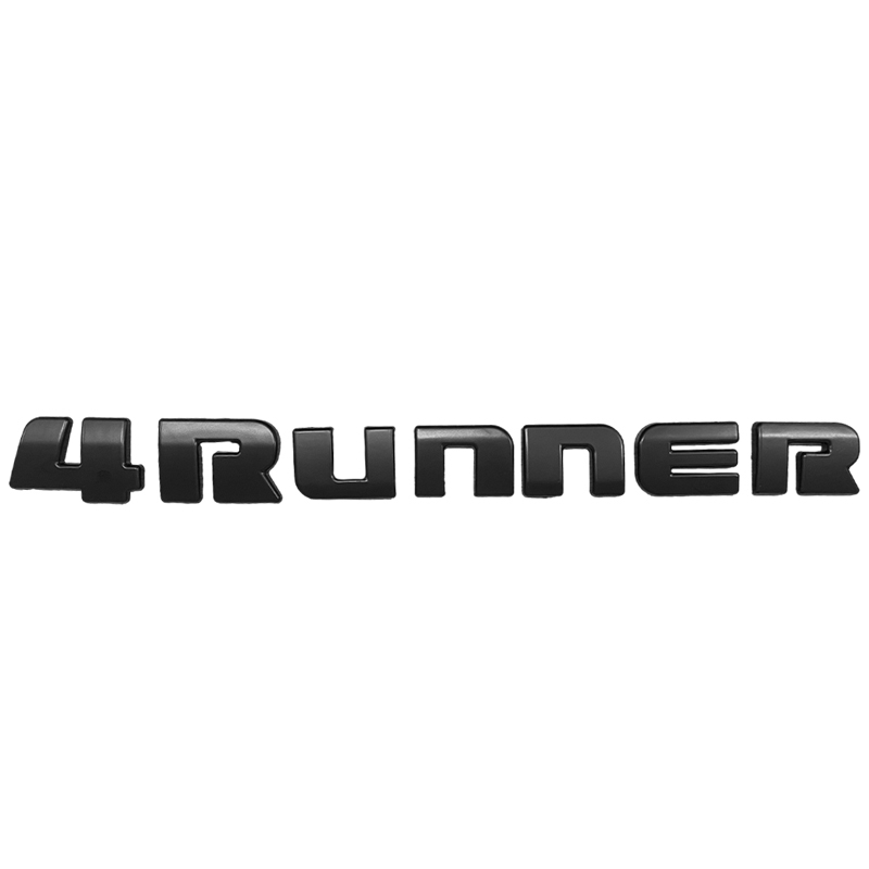 1PC 2010-2024 4RUNNER ABS 3D Tailgate Rear Blackout Letter Overlay Matte Black Toyota