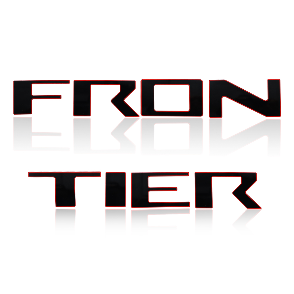 2022-2026 Frontier Acrylic Tailgate Insert Letters Black Red Nissan T99G8-9BU1B