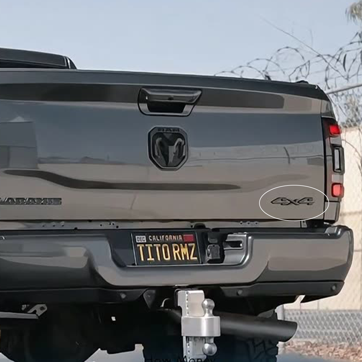 5Pcs 2015-2024 RAM 3500 HEAVY DUTY Matte Black Red ABS Dodge Badge 4X4 Cummins Turbo Diesel