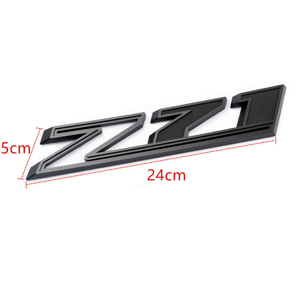 2Pcs 2019-2025 Silverado 1500 Z71 ABS Plastic Fender Side Badge Decal Matte Black Chevrolet