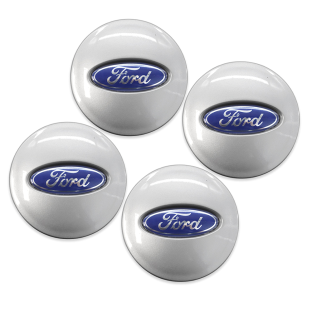 4pcs Ford Flex Ranger Taurus Explorer Metal ABS Wheel Center Caps 66mm Chrome Blue Ford 6F2Z1130B