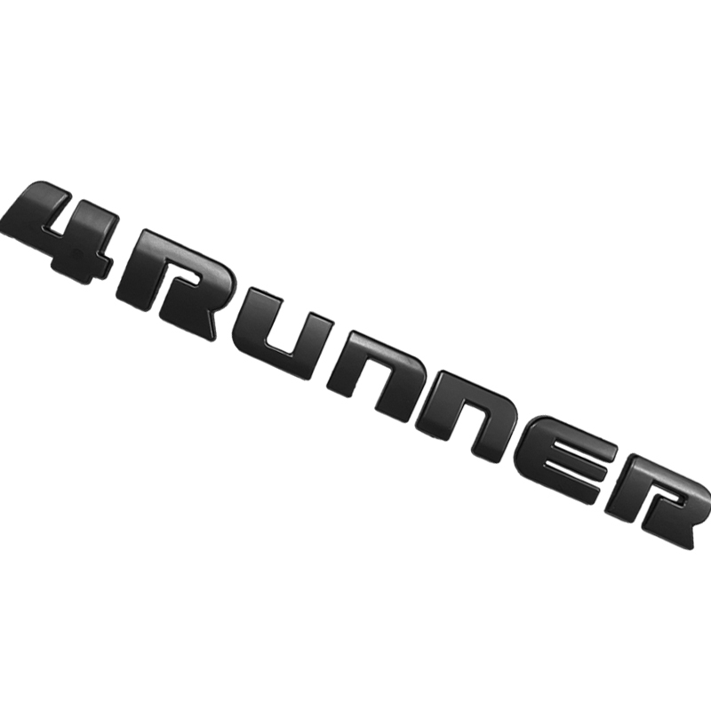 1PC 2010-2024 4RUNNER ABS 3D Tailgate Rear Blackout Letter Overlay Matte Black Toyota