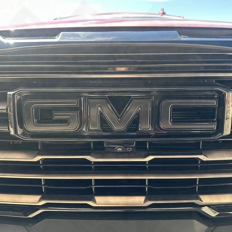 1Pc 2019-2025 Sierra Yukon Canyon ABS Plastic Front Grille Emblem Gloss Black GMC 