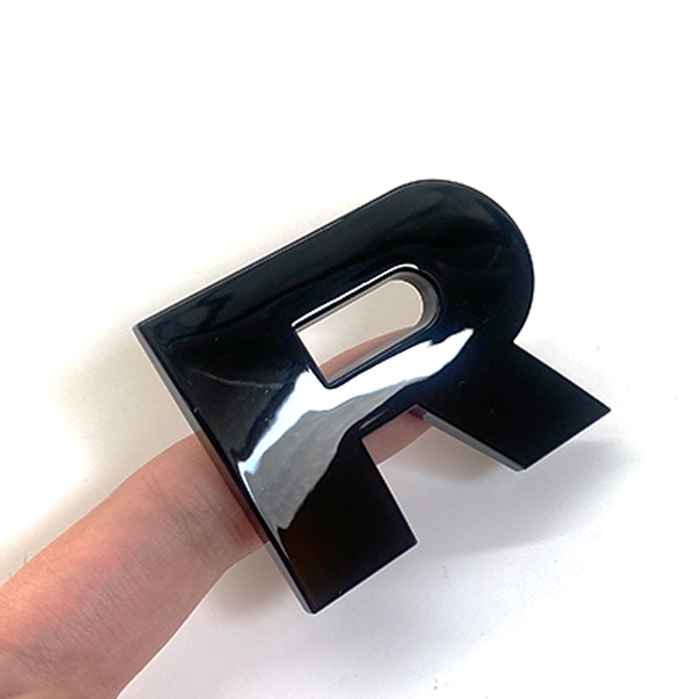 1pc 1989-2004 Land Rover Plastic Front Hood Letters Sticker Glossy Black Land Rover 