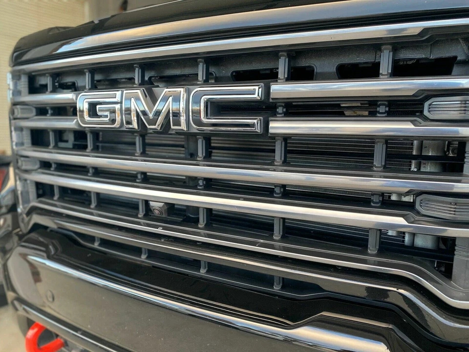 2Pcs 2021-2025 Yukon Yukon XL Plastic Front Rear Overlay Emblem Gloss Black GMC 
