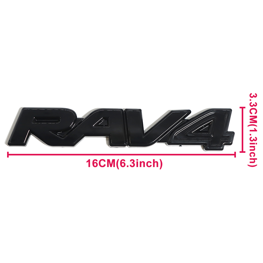 8pcs 2019-2024 Rav4 Hybrid XSE AWD Emblem Overlay Gloss Black Toyota