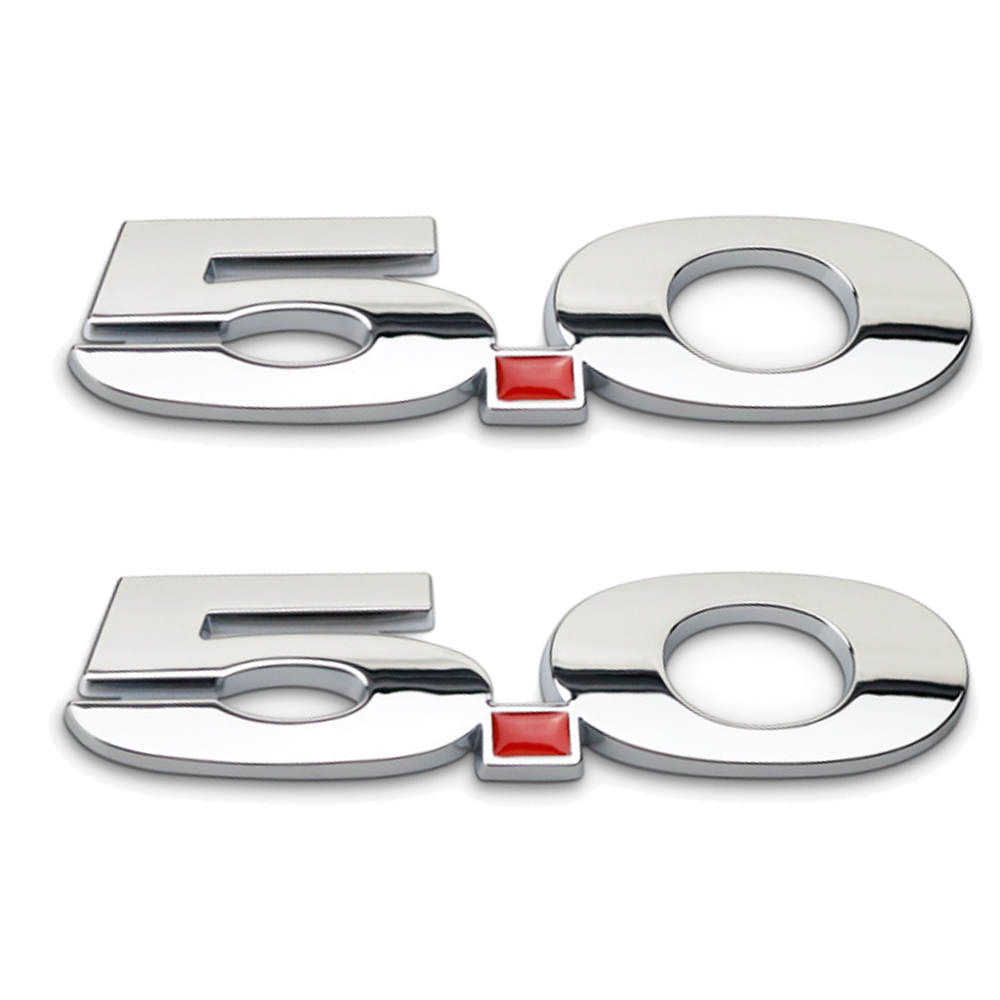 Ford Mustang 2011-2014 GT Side Fender Emblems Badges Nameplate 3D Stickers Decals Chrome Silver 2PCS SET  