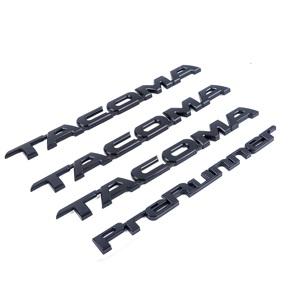 7PCS 2005-2015 Tacoma PreReunner SRS V6  Emblem Matte Black Toyota