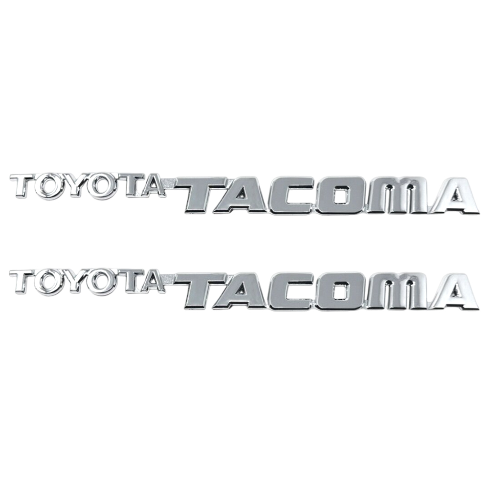 2PCS 1995-2004 Tacoma Door Fender Side Emblem Chrome Silver Nameplates Toyota