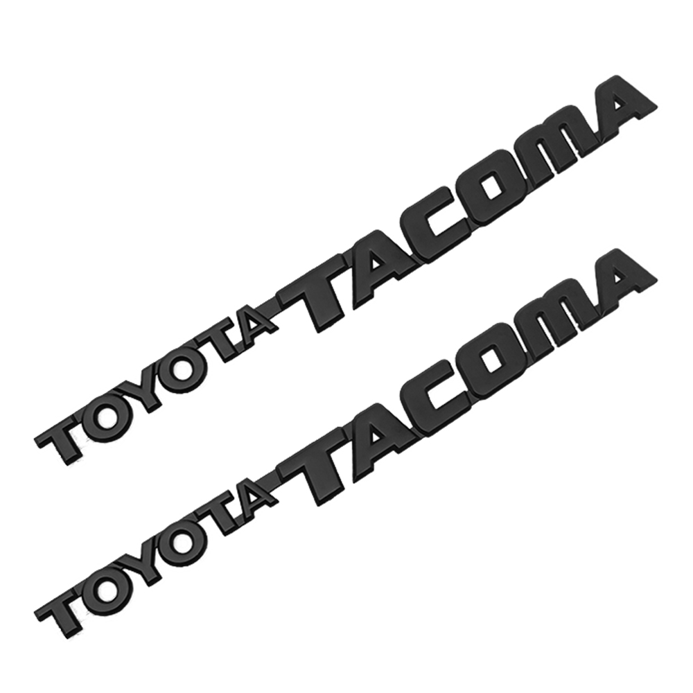 2PCS 1995-2004 Tacoma Door Fender Side Emblem Matte Black Nameplates Toyota