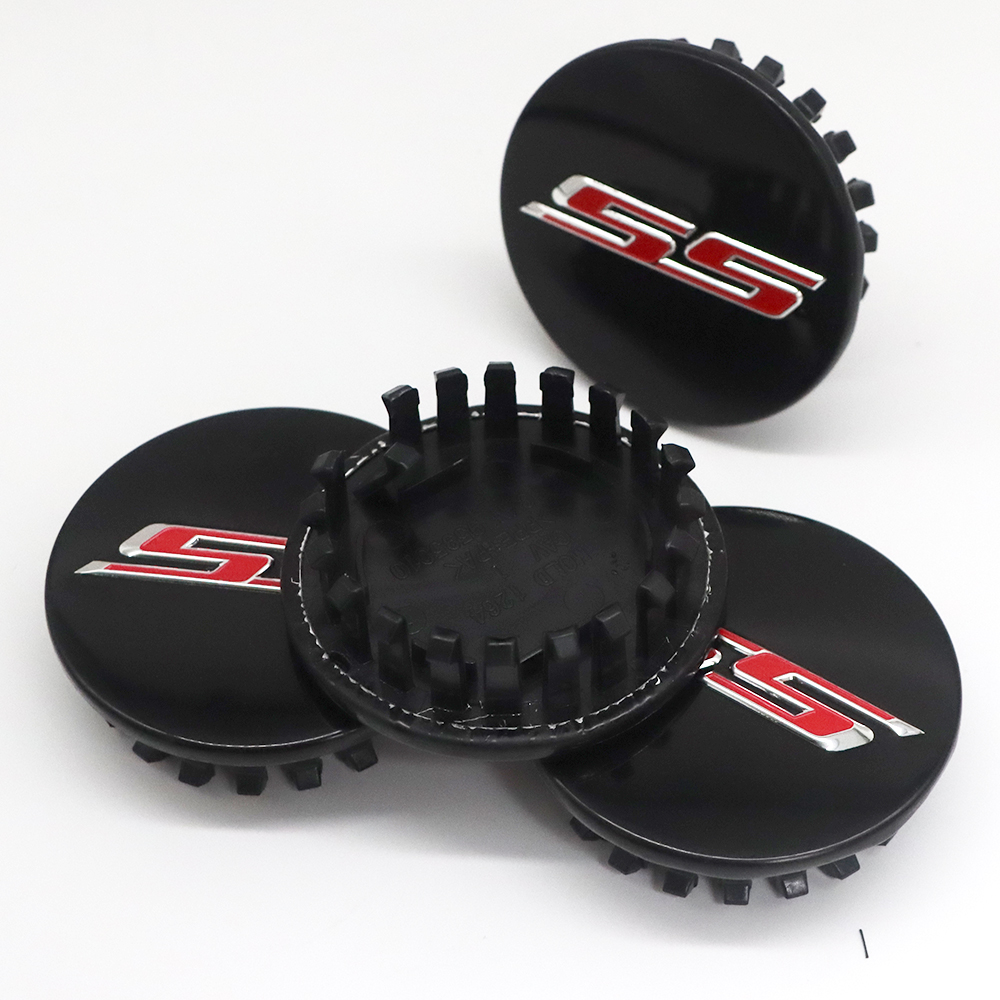 4PCS 2016-2020 Camaro SS Plastic 68mm Wheel Center Hub Cap Black Red Chevrolet 19357158 9595010