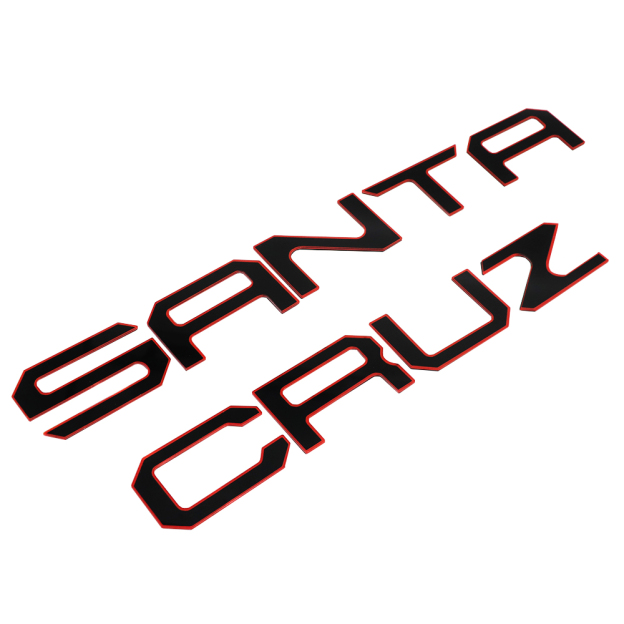 1PC 2022-2025 Santa Cruz Acylic 3D Raised Rear Tailgate Trunk Letter Black Red Hyundai