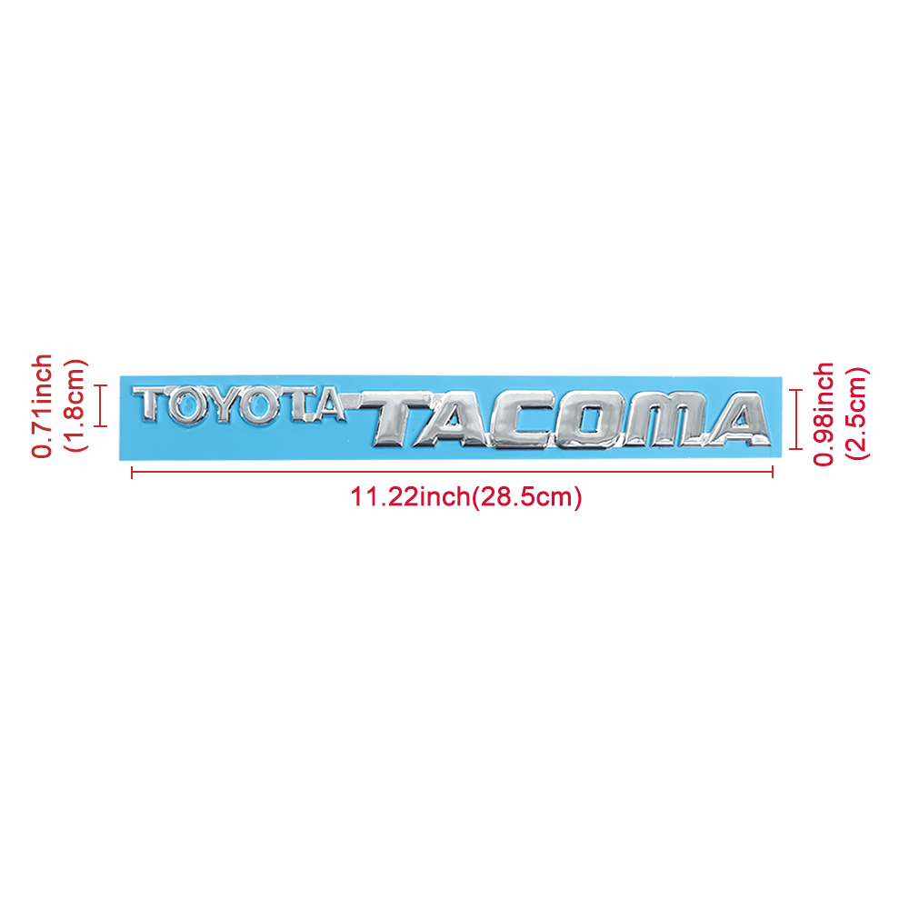 2PCS 1995-2004 Tacoma Door Fender Side Emblem Chrome Silver Nameplates Toyota