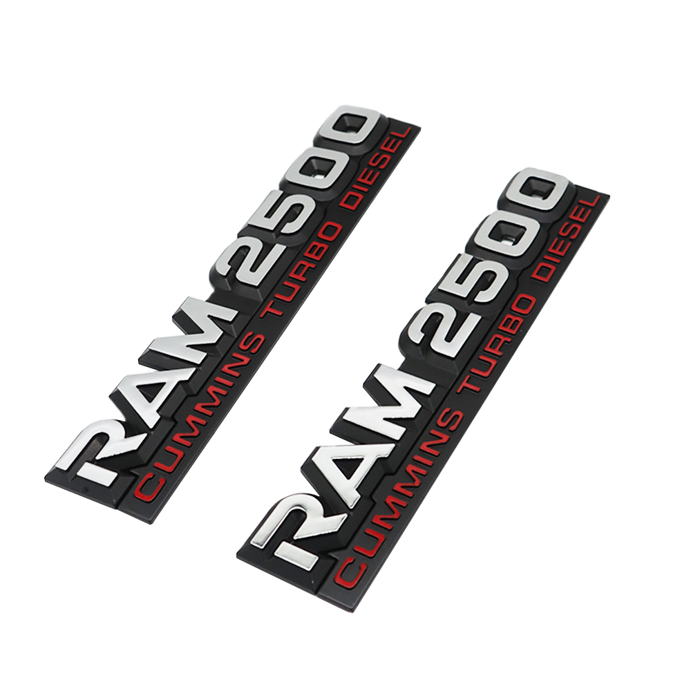2PCS For 1994-2002 RAM 2500 ABS Cummins Turbo Diesel Door Fender Side Badge Nameplate 55295313AB