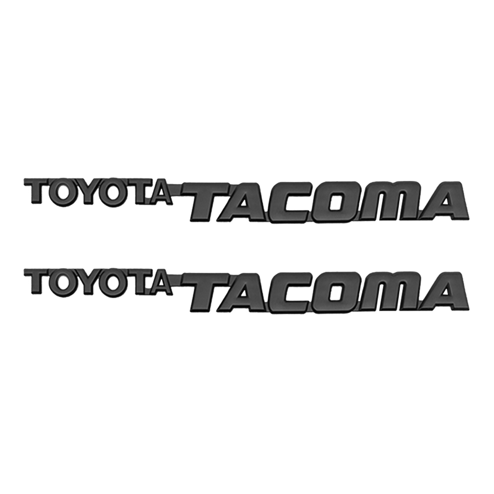 2PCS 1995-2004 Tacoma Door Fender Side Emblem Matte Black Nameplates Toyota