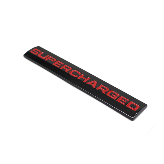 1Pcs Land Rover SUPERCHARGED Rear Tailgate Liftgate Letter Badge Metal Black White
