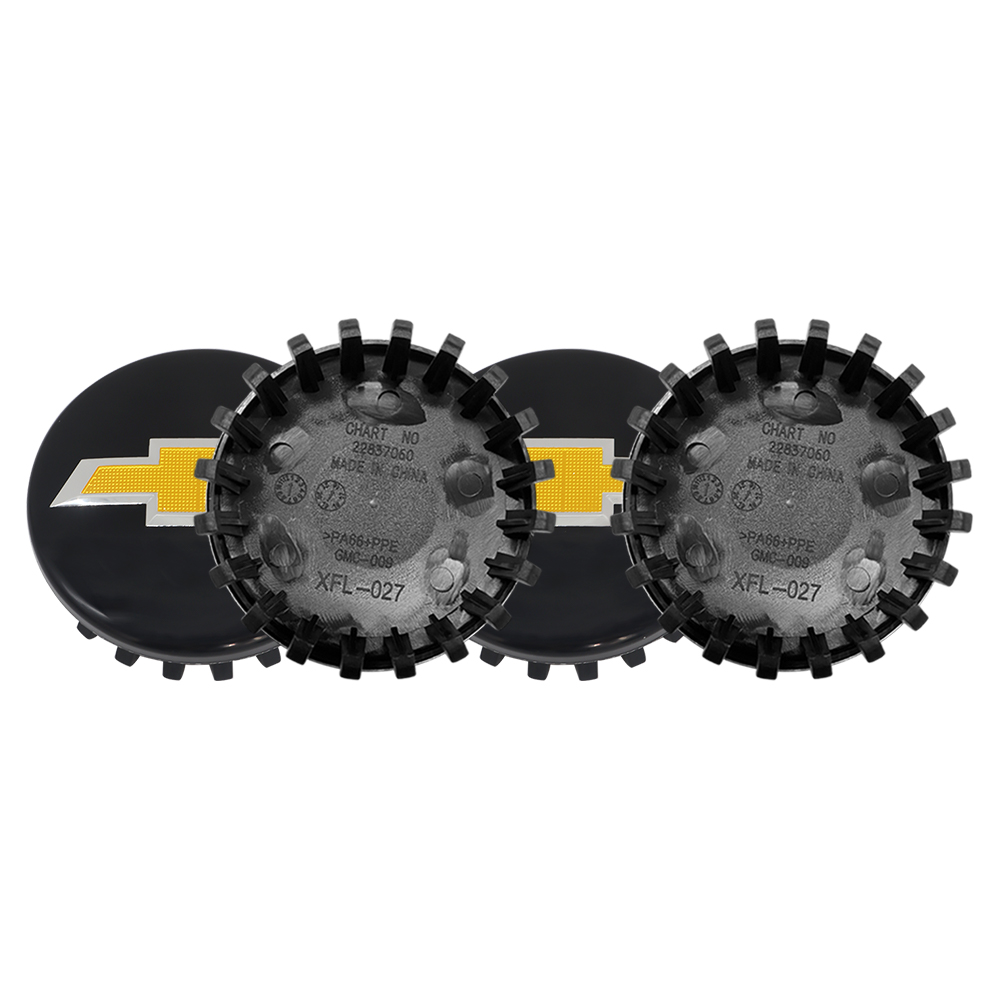 Black & Gold 83mm Center Cap for Chevrolet Silverado, Suburban, Tahoe | OE# 22837060