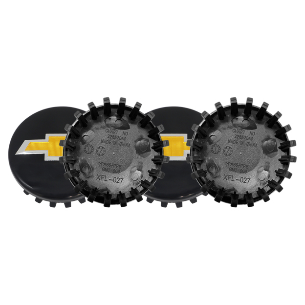 Black & Gold 83mm Center Cap for Chevrolet Silverado, Suburban, Tahoe | OE# 22837060