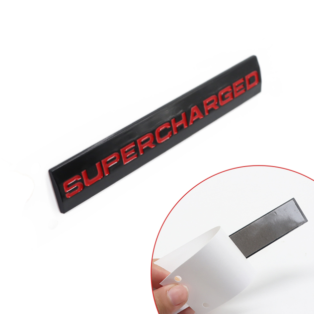 1Pcs Land Rover SUPERCHARGED Rear Tailgate Liftgate Letter Badge Metal Black White