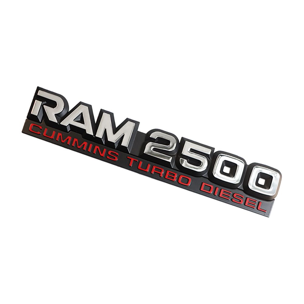 1PC For 1994-2002 RAM 2500 ABS Cummins Turbo Diesel Door Fender Side Badge Nameplate 55295313AB