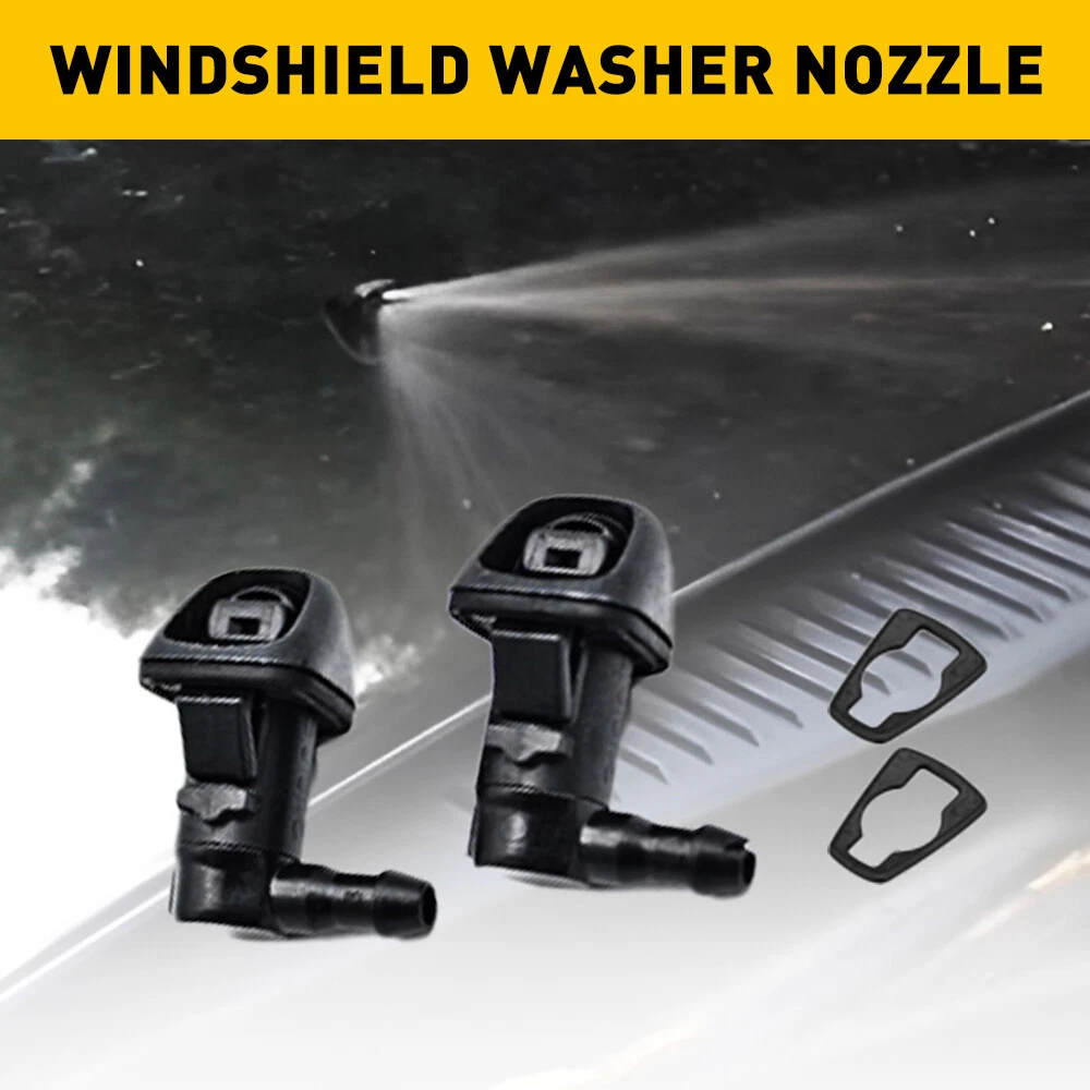 2Pcs Windshield Washer Nozzle Jet 76810-TK8-A01 For 2011-2017 Honda Odyssey Black