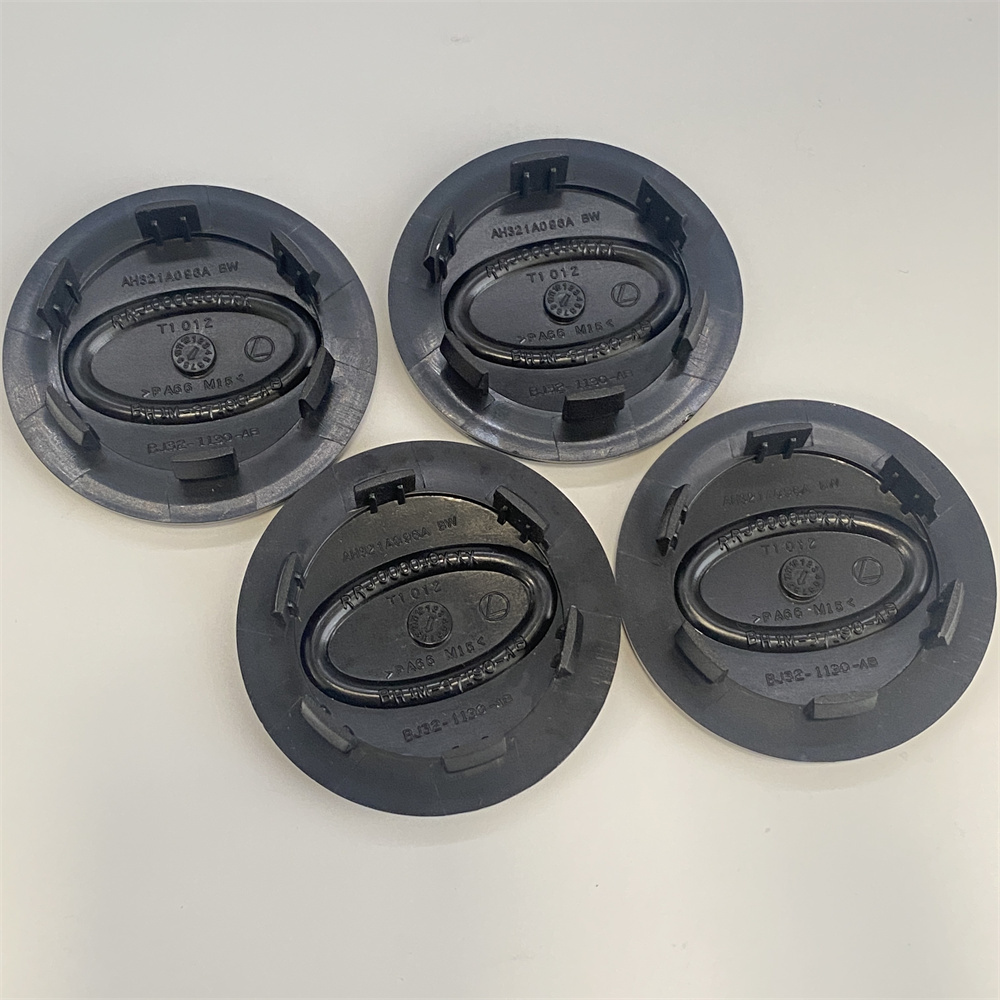 4pcs Gloss Black Silver Wheel Rim Center Hub Caps 62mm 2.44" For Evoque Velar