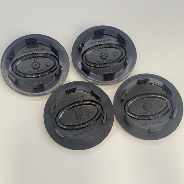 4pcs Gloss Black Silver Wheel Rim Center Hub Caps 62mm 2.44" For Evoque Velar