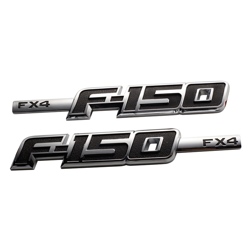 2x For F-150 XLT Left & Right 3D Side Fender Emblems 2009-2014 ABS Plastic Badge