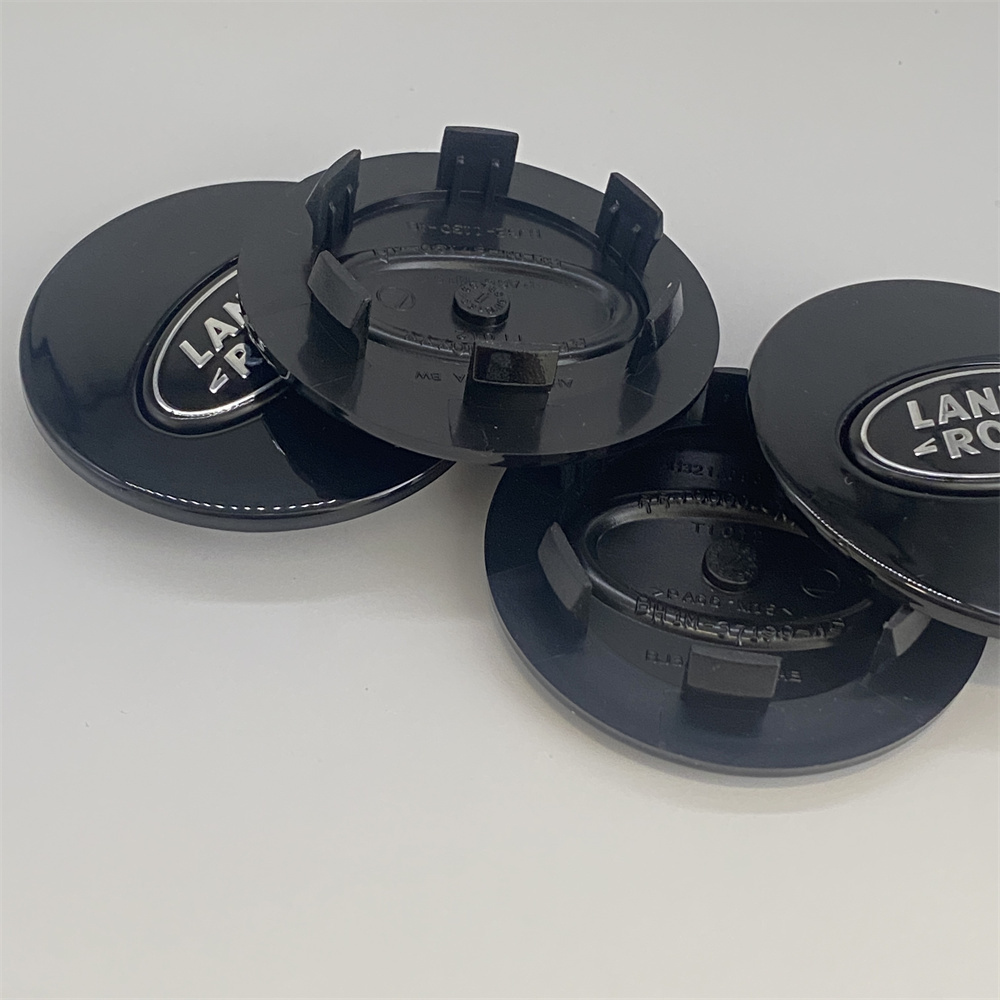 4pcs Gloss Black Silver Wheel Rim Center Hub Caps 62mm 2.44" For Evoque Velar